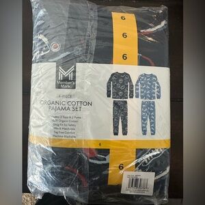 Organic Cotton Kids Pajama Set - Blue